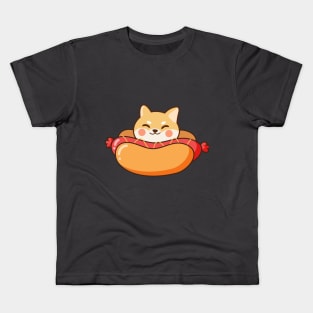 Shiba Inu Hotdog Kids T-Shirt